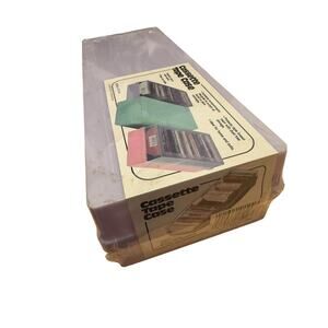Vintage Take Along Cassette Tape Organizer Purple Case Holds 15 New USA TC-415